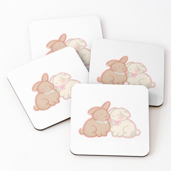 Item preview, Soft Pastel Pink Sparkle Bunnies designed and sold by blima-greele.