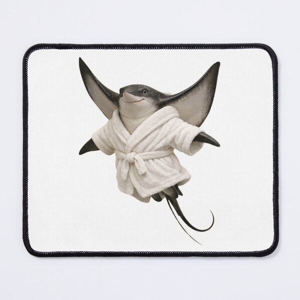 Item preview, Cute Eagle Ray in a White Bathrobe designed and sold by Sillytoe.