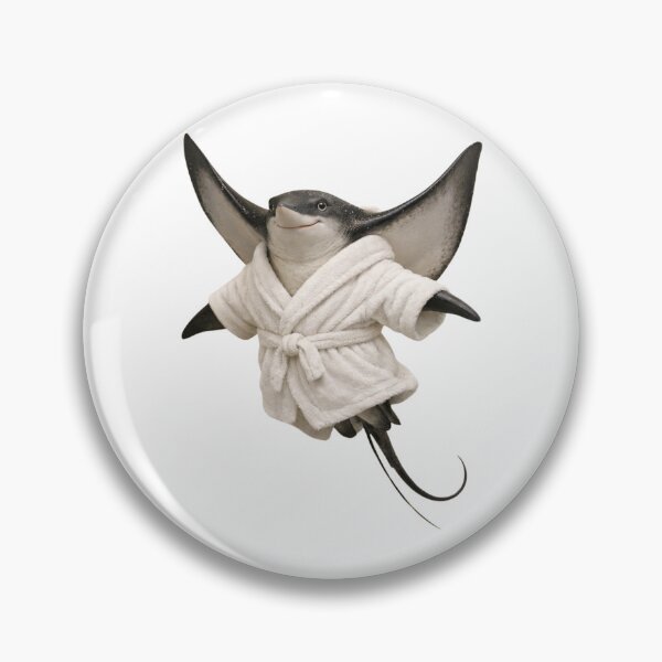 Item preview, Cute Eagle Ray in a White Bathrobe designed and sold by Sillytoe.