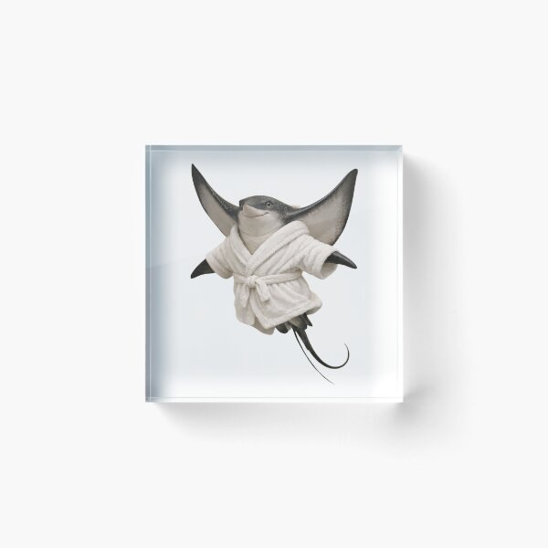 Item preview, Cute Eagle Ray in a White Bathrobe designed and sold by Sillytoe.