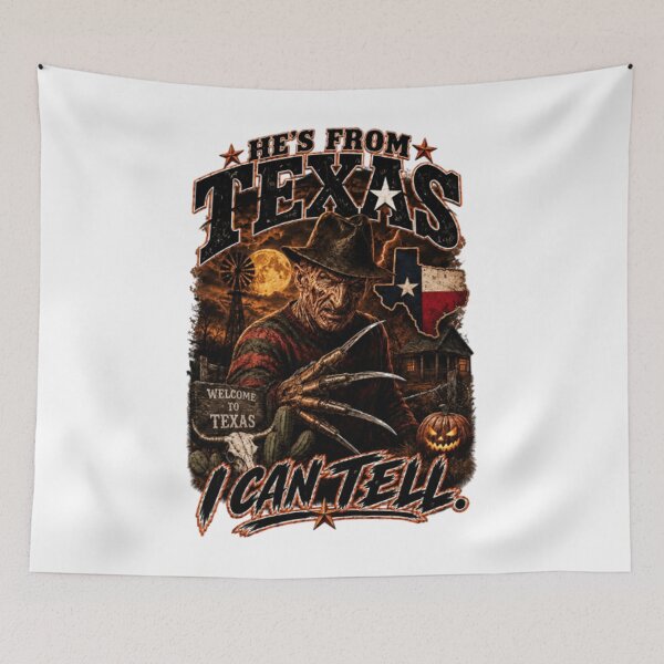Item preview, Freddy Krueger Texas, Halloween Horror, He's From Texas I Can Tell designed and sold by perkmingStudio.