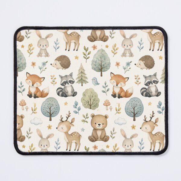 Item preview, Cute Watercolor Woodland Animals Nursery Pattern designed and sold by SeJaa.