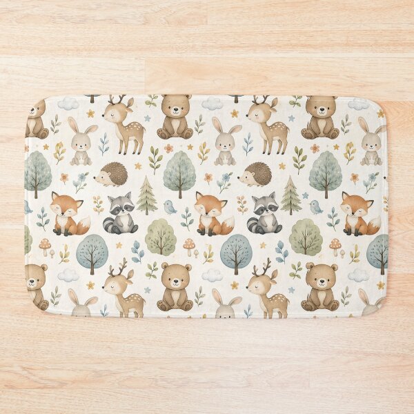 Item preview, Cute Watercolor Woodland Animals Nursery Pattern designed and sold by SeJaa.
