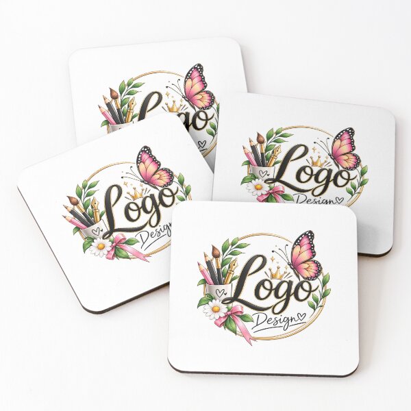 Item preview, Creative Logo Designer Floral Butterfly Logo – Cute Artistic Branding Design designed and sold by Ishratparween11.