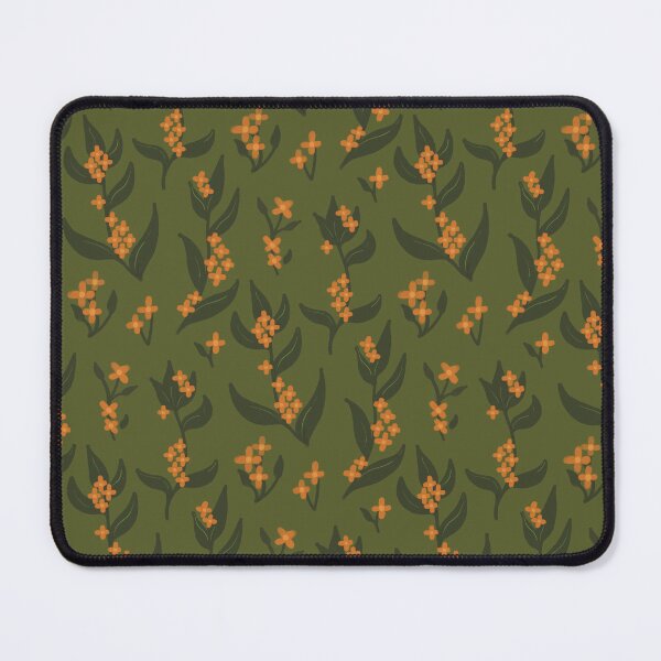 Item preview, Midnight Kinmokusei - Dark Japanese Osmanthus Floral Pattern designed and sold by VenusandMoon.