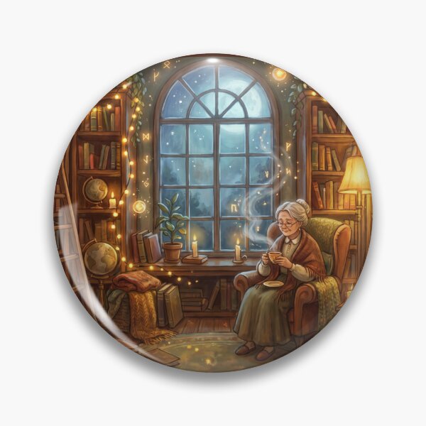 Item preview, Librarian Reading After Hours | Vintage Library Wall Art designed and sold by SebastianSpace.