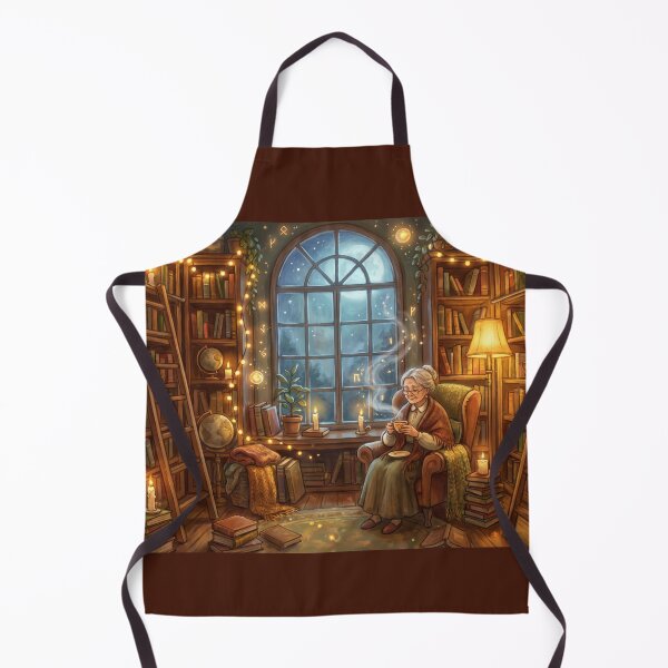 Item preview, Librarian Reading After Hours | Vintage Library Wall Art designed and sold by SebastianSpace.