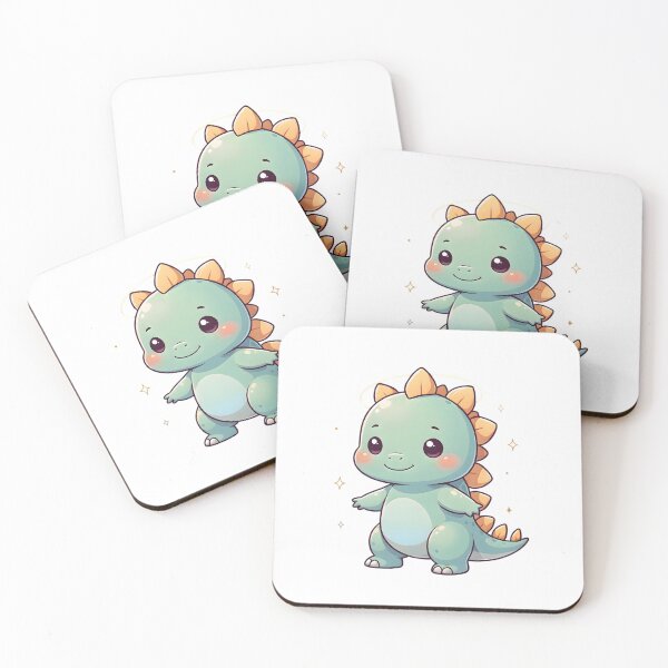 Item preview,  Cute Kawaii Stegosaurus Dinosaur Sticker designed and sold by ChibiPCStudio.