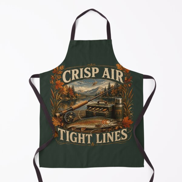 Item preview, Crisp Air Tight Lines – Autumn Trout Fishing Design designed and sold by astersgraphics.