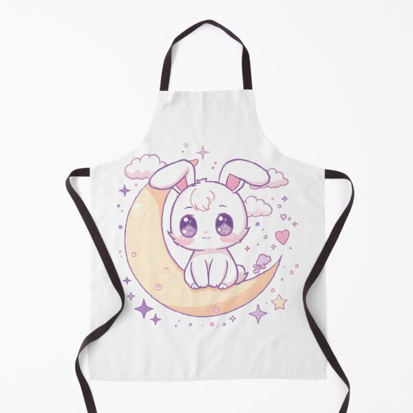 Item preview, Cute Bunny on Crescent Moon | Kawaii Lunar Bunny | Dreamy Pastel Night Sky designed and sold by dreamz-world.