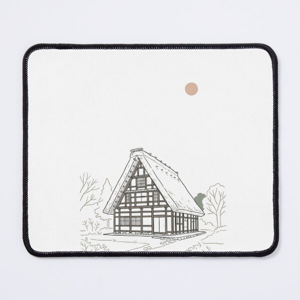 Item preview, Shirakawa-go Thatched Village - Minimalist Japanese Architectural Travel Poster designed and sold by avivly.