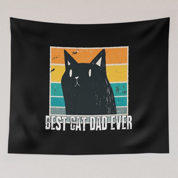 Item preview, Best Cat Dad Ever Retro Black Cat Design designed and sold by GiaoCalonas.
