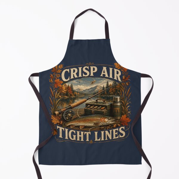 Item preview, Crisp Air Tight Lines – Autumn Trout Fishing Design designed and sold by astersgraphics.