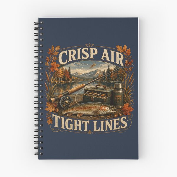 Item preview, Crisp Air Tight Lines – Autumn Trout Fishing Design designed and sold by astersgraphics.