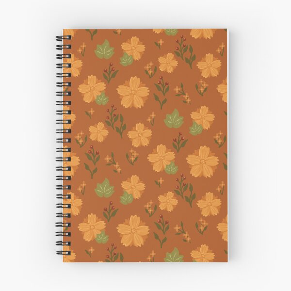 Item preview, Orange Cosmos Toss - Warm Autumn Floral Botanical Pattern designed and sold by VenusandMoon.
