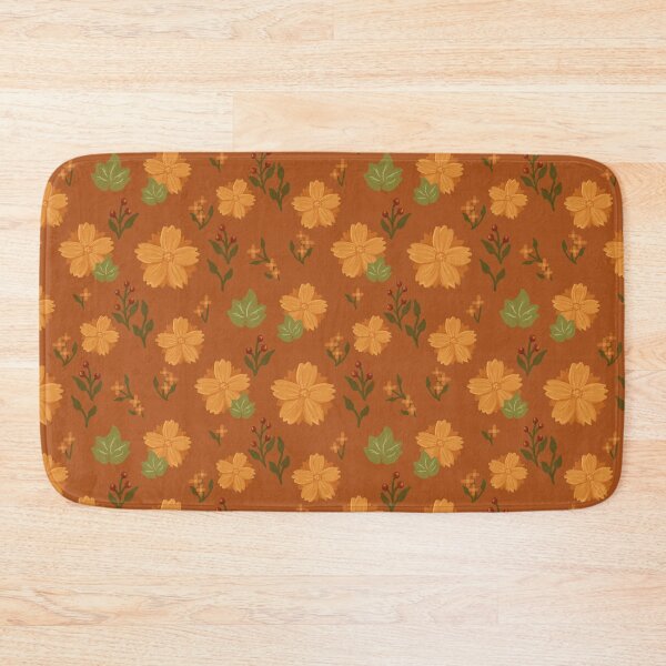 Item preview, Orange Cosmos Toss - Warm Autumn Floral Botanical Pattern designed and sold by VenusandMoon.