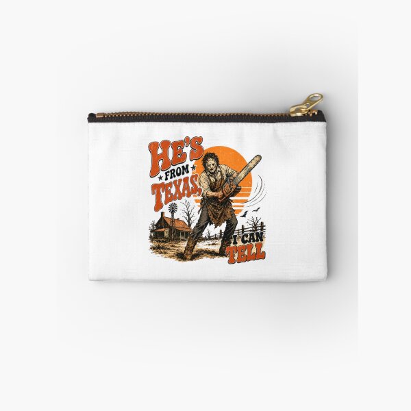 Item preview, He's From Texas I Can Tell, Chainsaw Horror, Halloween Slasher designed and sold by perkmingStudio.