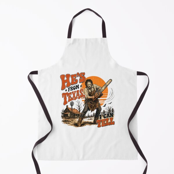 Item preview, He's From Texas I Can Tell, Chainsaw Horror, Halloween Slasher designed and sold by perkmingStudio.
