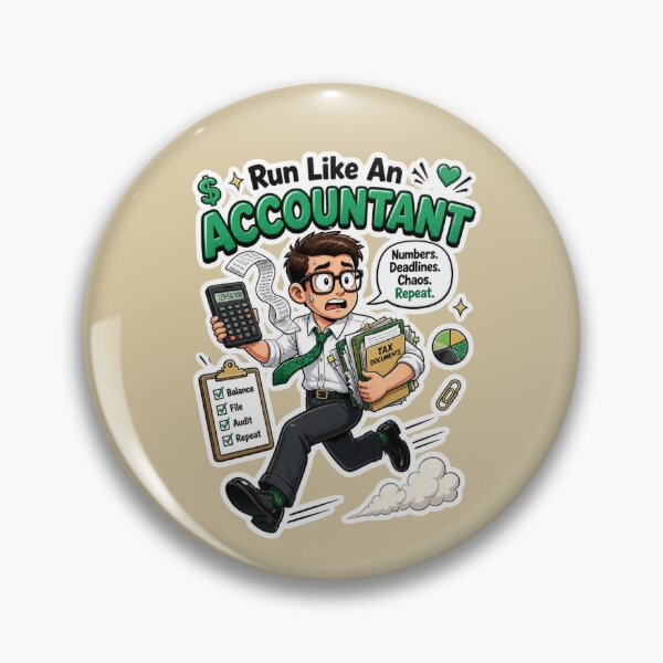 Item preview, Run Like An Accountant Funny Occupational Sticker Design designed and sold by Panom Suavichien.