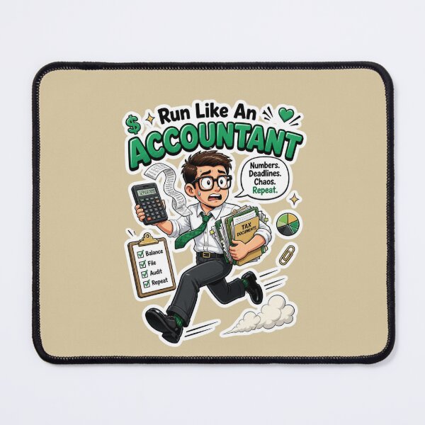 Item preview, Run Like An Accountant Funny Occupational Sticker Design designed and sold by Panom Suavichien.