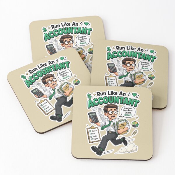 Item preview, Run Like An Accountant Funny Occupational Sticker Design designed and sold by Panom Suavichien.