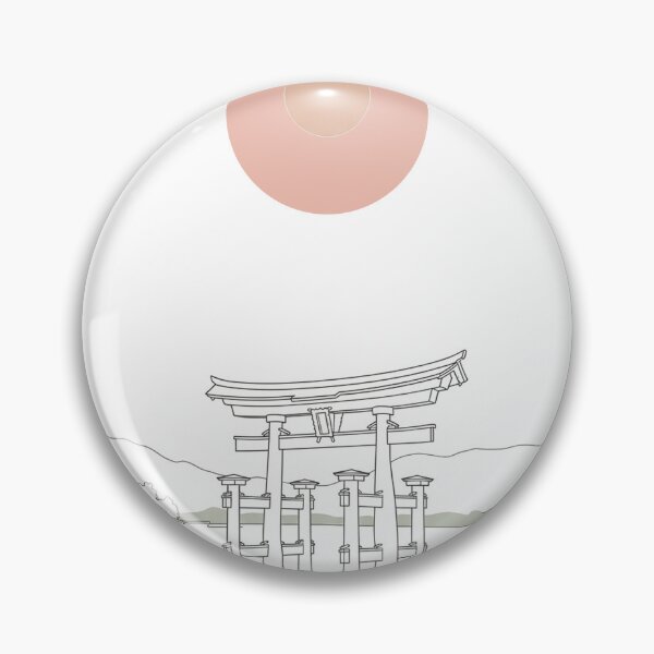 Item preview, Miyajima Floating Torii Gate - Minimalist Japanese Architectural Travel Poster designed and sold by avivly.