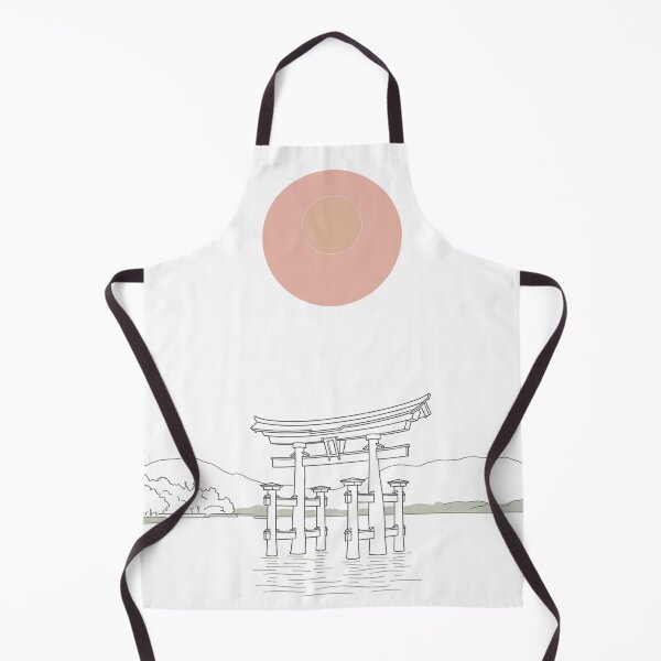 Item preview, Miyajima Floating Torii Gate - Minimalist Japanese Architectural Travel Poster designed and sold by avivly.