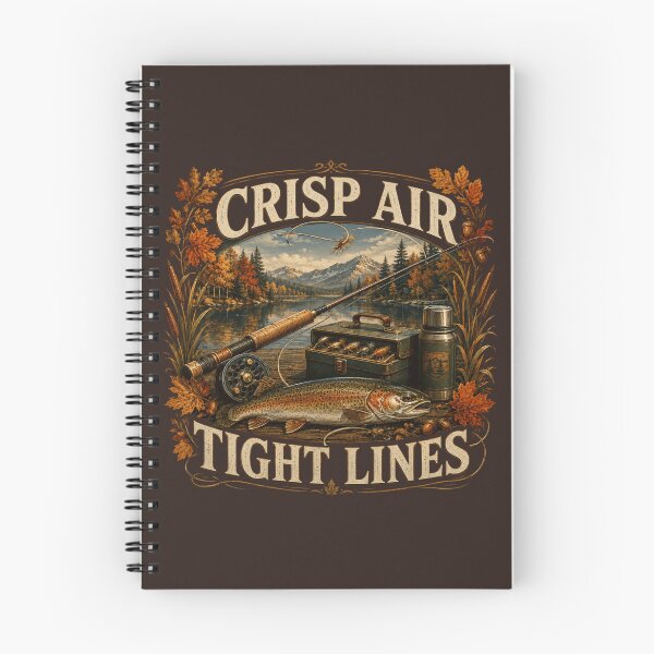 Item preview, Crisp Air Tight Lines – Autumn Trout Fishing Design designed and sold by astersgraphics.