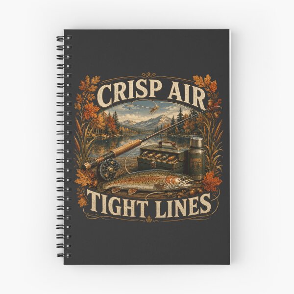 Item preview, Crisp Air Tight Lines – Autumn Trout Fishing Design designed and sold by astersgraphics.
