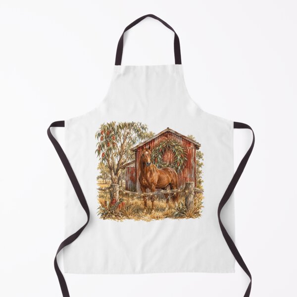 Item preview, Aussie Stock Horse At The Shed Australian Farm Girl Country Horse Bottlebrush Wreath designed and sold by Yellowriversss.
