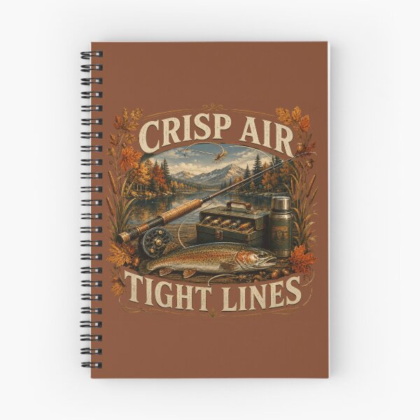 Item preview, Crisp Air Tight Lines – Autumn Trout Fishing Design designed and sold by astersgraphics.