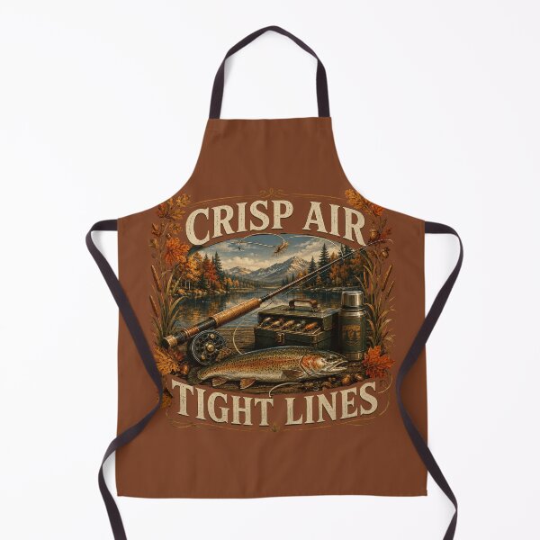 Item preview, Crisp Air Tight Lines – Autumn Trout Fishing Design designed and sold by astersgraphics.