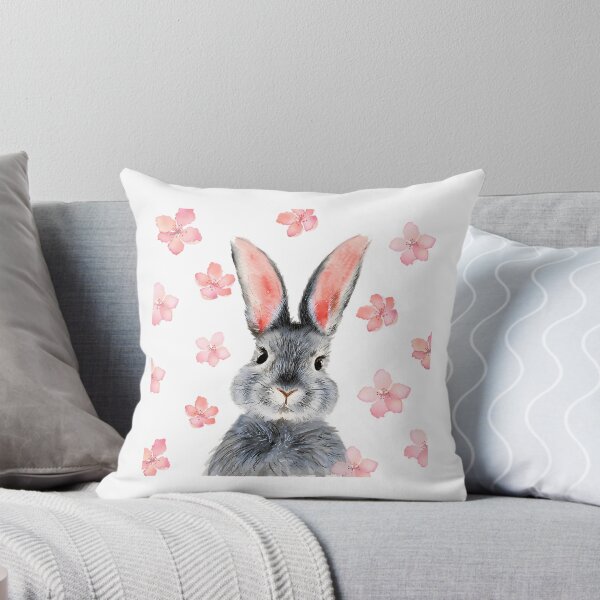 Item preview, Cute Bunny With Pink Flowers designed and sold by PenceJamika.
