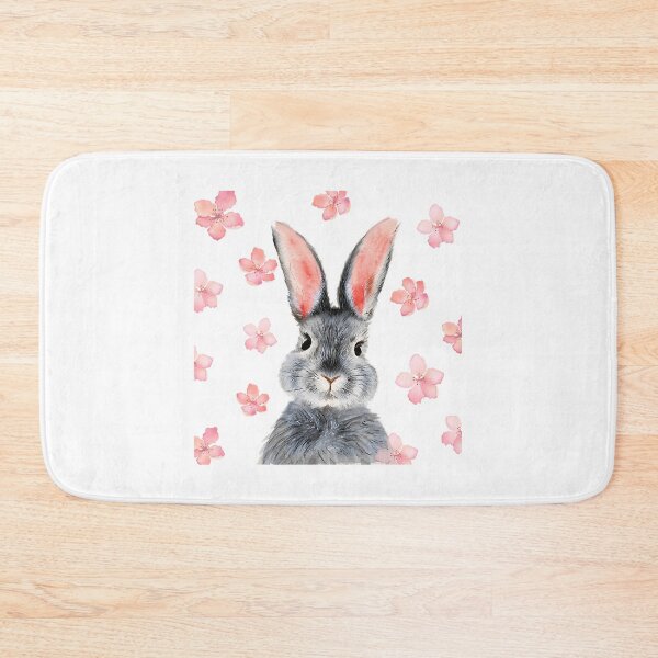 Item preview, Cute Bunny With Pink Flowers designed and sold by PenceJamika.
