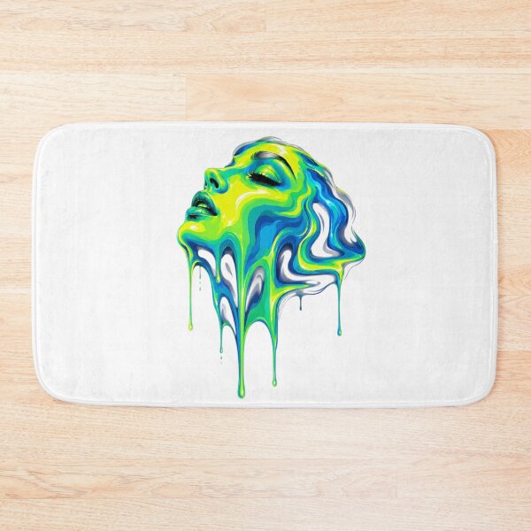 Item preview, Neon Melting Face – Lime Cyan Liquid Art designed and sold by EgoSovereign.
