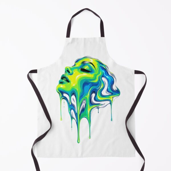 Item preview, Neon Melting Face – Lime Cyan Liquid Art designed and sold by EgoSovereign.