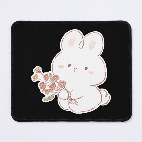 Item preview, Cute Easter Bunny With Flower Bouquet designed and sold by PenceJamika.