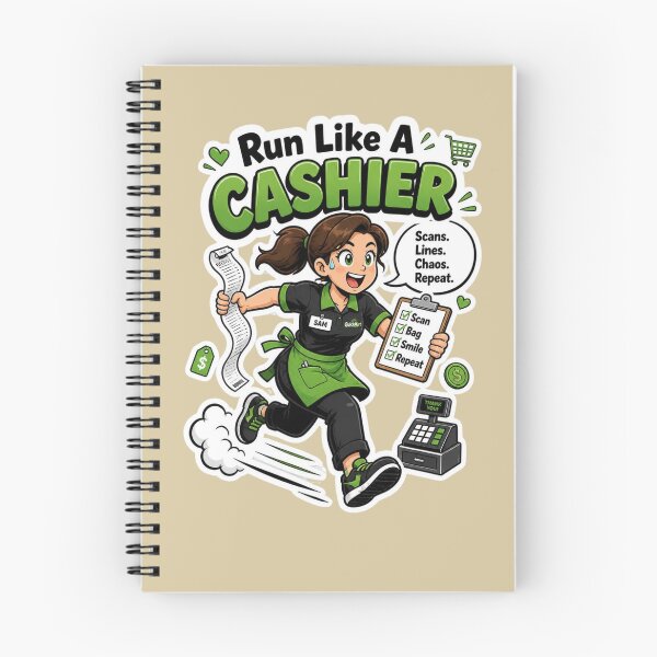 Item preview, Run Like A Cashier Funny Retail Worker Sticker Design designed and sold by Panom Suavichien.