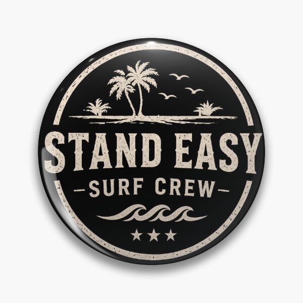 Item preview, Stand Easy Surf Crew Main TShirt Logo - Light Version (for Dark Colours) designed and sold by Bombergirls.