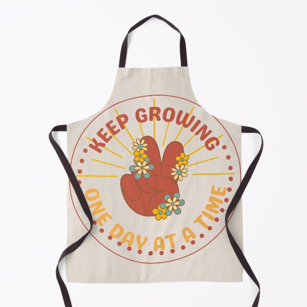Item preview, Keep Growing Retro Peace Hand Badge Sticker - Vintage Mental Health Art designed and sold by Diseño que alegran tu día.