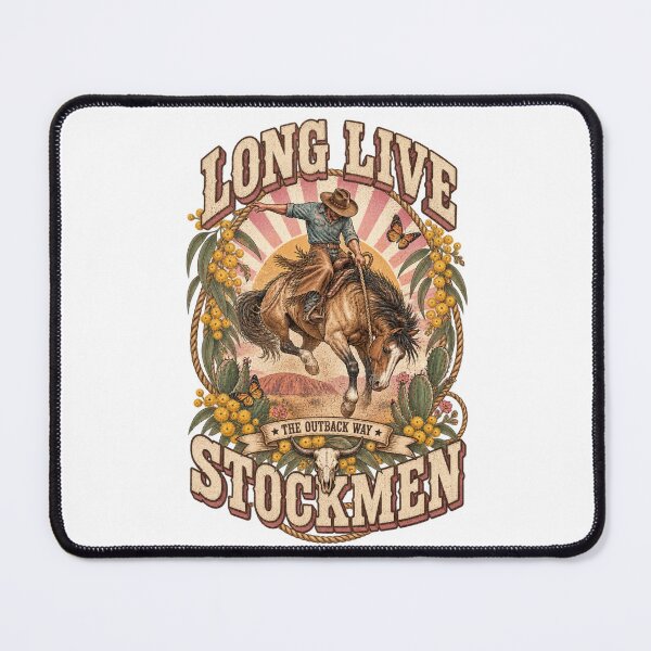 Item preview, Long Live Stockmen The Outback Way Aussie Stockman Horse Uluru Wattle Rodeo designed and sold by Yellowriversss.