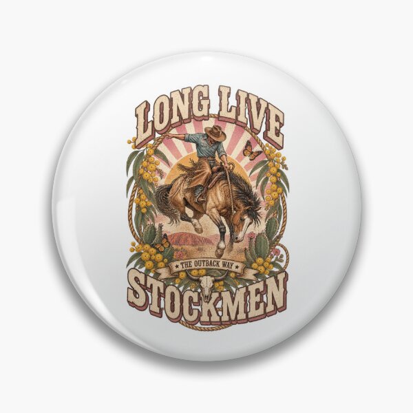 Item preview, Long Live Stockmen The Outback Way Aussie Stockman Horse Uluru Wattle Rodeo designed and sold by Yellowriversss.