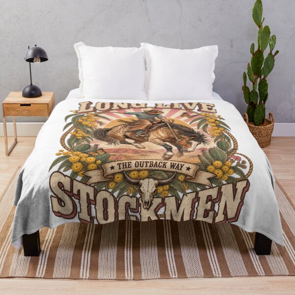 Item preview, Long Live Stockmen The Outback Way Aussie Stockman Horse Uluru Wattle Rodeo designed and sold by Yellowriversss.
