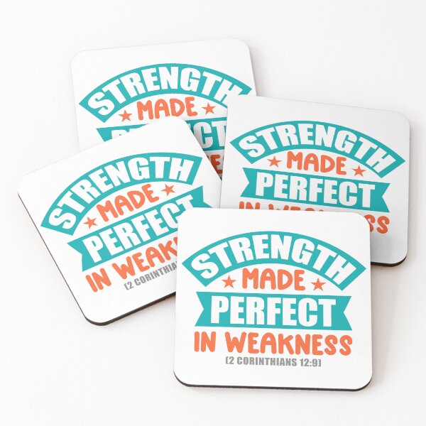 Item preview, Strength Made Perfect in Weakness Christian Faith Tshirt , Sticker, Mug and Tattoo Design designed and sold by Billium Halder.