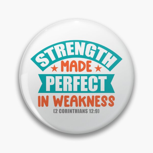 Item preview, Strength Made Perfect in Weakness Christian Faith Tshirt , Sticker, Mug and Tattoo Design designed and sold by Billium Halder.