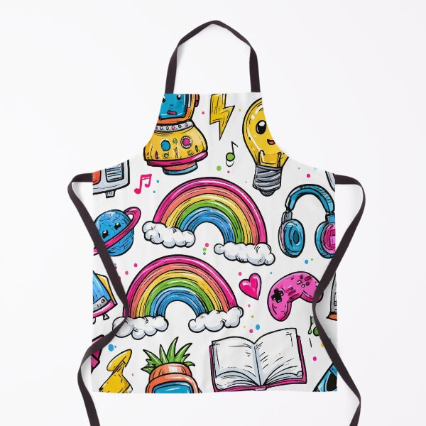 Artikelvorschau, Buntes, niedliches Regenbogen-Tech-Kawaii-Druckmuster entworfen und verkauft von RichardRags.