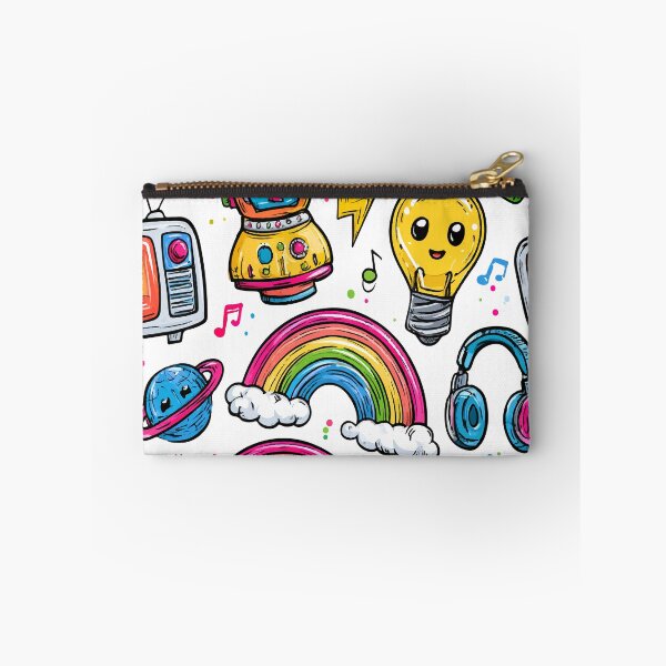 Item preview, Colorful Cute Rainbow Tech Kawaii Print Pattern designed and sold by RichardRags.