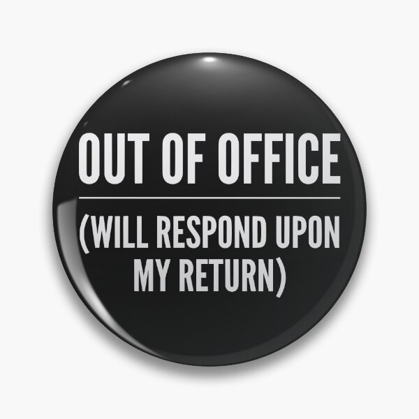 Item preview, Out of Office (Off-White Text) - Minimalist Corporate Humor & Vacation Mode designed and sold by RetroNeon.