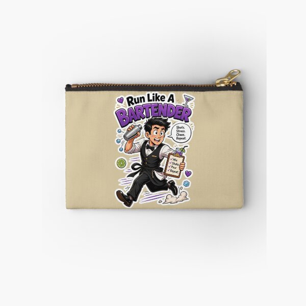 Item preview, Run Like A Bartender Funny Mixology Sticker Design designed and sold by Panom Suavichien.