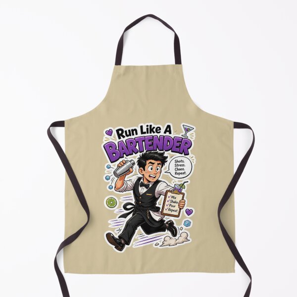 Item preview, Run Like A Bartender Funny Mixology Sticker Design designed and sold by Panom Suavichien.